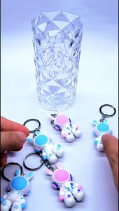 Gantungan Kunci Astronot Gantungan kunci mobil paduan PVC + seng ganci astronot - pink / blue