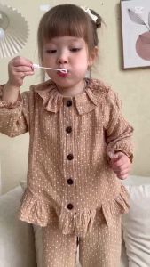 Set pyjama cho bé gái UNBEE chất liệu xô muslin cao cấp size 9 tháng - 4 tuổi