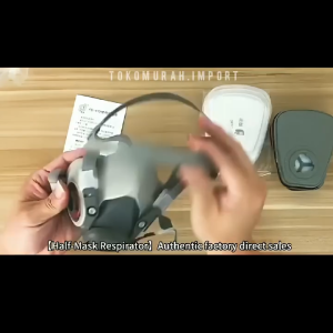 KING TaffGUARD Masker Gas + Kacamata Safety Goggles Laboratorium Fullface Lengkap Respirator KN95 -