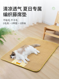 Ice Mat Sleeping Pad Woven from Rattan for Cats And Kittens Comfortable Cool Bed Mat All Seasons Universal Dog Nest Mat