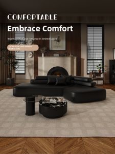 HSMJ | Modern Vintage Leather Sofa L-shaped