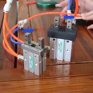SMC Type Double Acting Air Pneumatic Parallel Gripper MHZ2-10D MHZ2-16D 6D 20D 25D 32D 40D S C Aluum Clamps Finger Cylinder