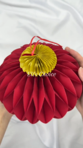 Lampion Tawon Maroon PREMIUM Lampion Honeycomb Imlek Dekorasi Sincia