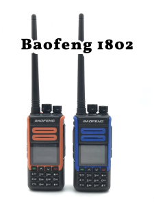 Baofeng 1802L Walkie Talkie Portable Tri-Band 5W High Power Long Range 10-20KM Two Way Radio 999Memory Channels Type-C Charging