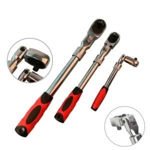 72 Tooth Telescopic Ratchet Wrench 1/4 1/2 3/8 Automatic Quick Release Adjustable 90 Degree Handle Ratchet Wrench
