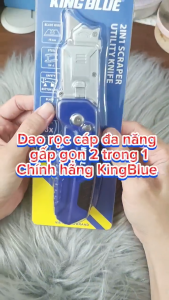 Dao rọc giấy rọc cáp đa năng 2in1 gấp gọn King Blue KJH-06 (hàng chính hãng)