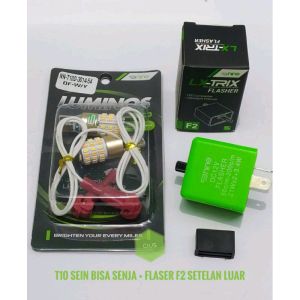 LAMPU LED T10 2 MODE SIEN PLUS SENJA NINE LUMINOSLED DF1 54 MATA PAKET FLASHER