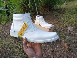 sepatu PDU PDH Putih full kulit Rumaos