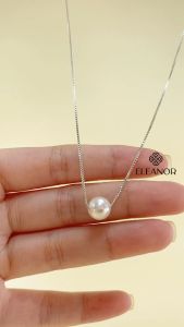 Dây chuyền nữ bạc 925 Eleanor Accessories vòng cổ bassic đính đá ngọc trai nhân tạo phụ kiện trang sức 3268