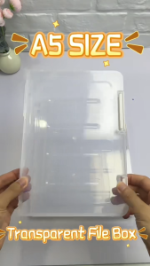 A4/A5 Transparent File Case Document Organizer Paper Organizer File Box Plastic For Office School