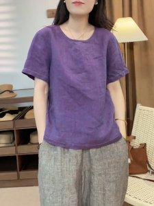 QINGNAER | Vintage Slim Fit Big Size Casual T-Shirt