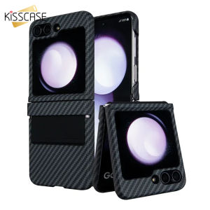 KISSCASE Carbon Fiber Pattern Ultra Thin Folding Phone Case For Samsung Galaxy Z Flip 6 5 4 3 5G With Elastic Strap Hinge Protection Hard PC Anti-fall Shockproof Back Cover For Galaxy Z Flip 6 5 4 3