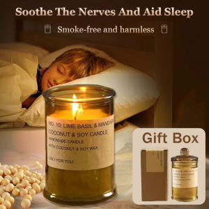 Soy Scented Candles for home aroma scented candle for room candle souvenir scented candle gift set amber wishing bottle fragrance candles christmas wedding birthday party smoke-free air purification long-lasting fragrance soothes the mind and aids sleep