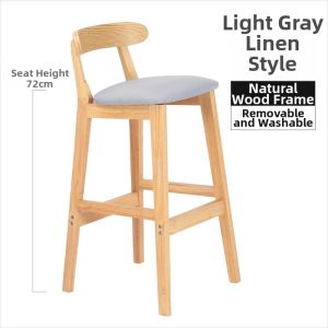 Ergonomic Backrest High Stool Modern and Nordic Style