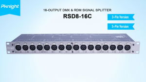 Pknight 16 Port DMX Splitter RDM 4x4 Distribution | Opto Isolated DMX512 Signal Distributor Rack Mount