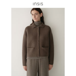 INSIS FEMME | Merino Wool Vintage Notch Collar Box Cut Knit Outerwear