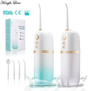 Hengfa Lina Portable Oral Irrigator USB Rechargeable Water Flosser 12 Flow Modes Dental Water Jet 200ML Waterproof Teeth Cleaner