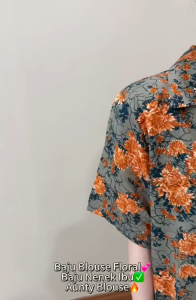 Baju Ibu Blouse/Baju Blouse Nenek Bunga Floral/Women Blouse/Grandma Blouse/Elderly Wear/Good Quality/New Arrival
