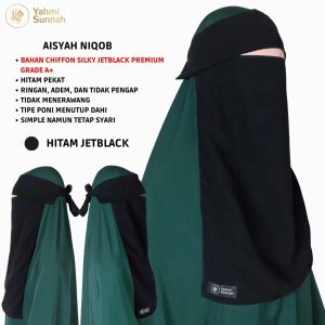 Cadar Bandana Poni Chiffon Jetblack Premium Grade A+
