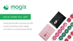 MDTT07 - D2.5cm - 50 Sticker Thank you decal Thank you tròn dán hộp carton tem cám ơn nhãn dán cảm ơn trang trí gói hàng