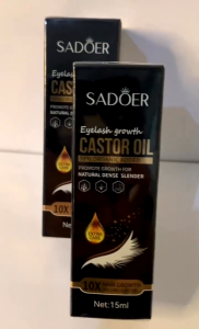 SADOER Serum Penumbuh Bulu Mata & Alis Castor Oil Alami untuk Menebalkan Rambut Halus VP087
