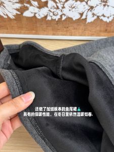 Váy Đuôi Cá Lót Lông Cừu Ree Cho Nữ Eo Thun Váy Dài Vừa Phải Màu Trơn Mùa Đông 2024 Chất Liệu Khác