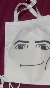 Totebag Tas Serut Mewing - Tote Bag Stringbag Wanita Viral Aesthetic Lucu Tas Ransel Sekolah