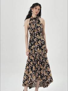 Strapless Neck Holiday Style Evening Iris Ladies Dress