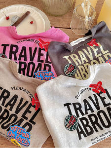 Letter Print Round Neck T-Shirt for Kids