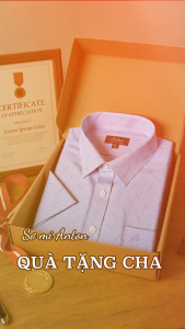 Sơ Mi Nam Ngắn Tay Công Sở Trung Niên Thương Hiệu Anton Vải Cotton Xanh Dương Họa Tiết In GD561