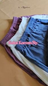 Paket Hemat 2pcs - Celana Kulot Wanita Warna Hitam Korea Style Neoya Celana Panjang Casual Bahan Premium All Size