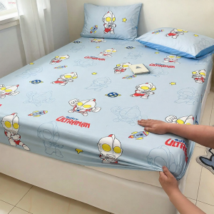 YAOKANG | Ultraman Cartoon 100 Cotton Dorm Bed Set 3 Pieces