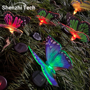 LED Solar Butterfly Outdoor Lights Courtyard Atmosphere Lamp Landscape Lighting for GardenLawnYardParkVillaHome Decor