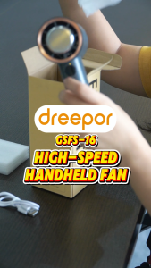 Dreepor Handheld Fan Mini Portable Rechargeable Electric Turbo Fans with LED Digital Display Strong Wind Safety Lock Low Noise for Student Office Commuter