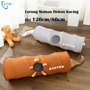 V.TOP Lorong Mainan Hewan 1.2M Kucing Pet Cat Toy Cat Tunnel Pet Runway Dapat Dilipat