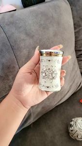 Lọ Đựng Tăm Hình Trụ eo Phong Cách Hoàng Gia Mạ Vàng