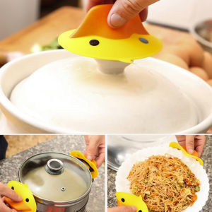 Little Yellow Duck Silicone Insulation Hand Clip Anti-scalding Gloves Oven Kitchen BBQ Gloves Tray Pot Bowl Rack Oven Hand Clip