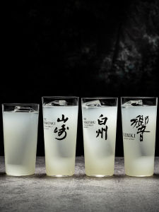 Japanese Style Highball Cocktail Glass Karin Cup Hi-Ball Glass Gold Tom Collins Whiskey Mixing Cup Barx Brand Pure Color