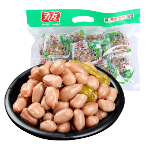 Spicy Fresh Water Cooked Red Skin Peanuts in Braised Sauce Snacks with Alcohol Dipping Food 2 Pounds Yu You Puffed Peanuts