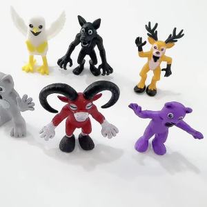 Bandai | 6 Cái/bộ 99 Đêm Trong Rừng Bộ Nhân Vật Hành Động - Quái Vật Dê Người Sói Cú Mô Hình PVC Đồ Chơi Quà Tặng Cho Trẻ Em