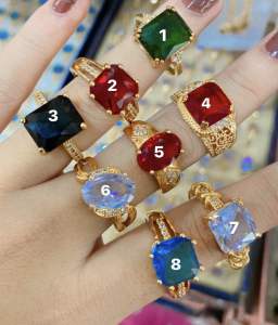 CINCIN TITANIUM GIOK EMAS 8 MODEL ANTI LUNTUR ANTI KARAT LAPIS EMAS24K