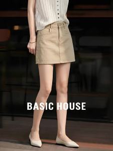 Basic House | High-waisted A-line Pencil Skirt Autumn