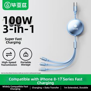 Biaze | Dây Cáp Sạc Nhanh 3-trong-1 100W