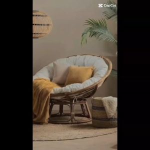 KURSI SANTAI MODEL PAPASAN ROTAN ASLI FREE JOK OMAH IBUN