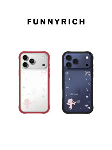 FUNNY RICH | Magnetic Shockproof Silicone Phone Case With Card Holder and Stand 17 Pro Max