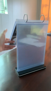 1 PC Detachable Base PVC Flip Menu Display Reusable Transparent Advertising Rack Coffee Shop Hotel Price List