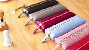 Minimalist Retro PU Leather Storage Bag Versatile Cosmetic Purse Coin Pouch Simple Stationery Essential for Daily Study & Work