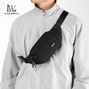 LouisWill Men Chest Bag Waist Bag Fashion Fitness Bag Oxford Cloth Crossbody Bag Sports Bag Waterproof Wear Resistance Durable Bag Large Capacity Street Bag Casual Bag Travel Bag Phone Pouch