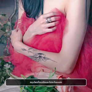 สติกเกอร์รอยสักชั่วคราว1-2สัปดาห์กันน้ำทนทานลายอังกฤษปีกแบบไม่สะท้อนแสงสำหรับผู้หญิง