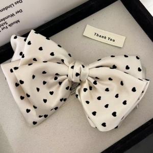 Ballet Style Polka Dot Satin Hair Ties Fairy Tale Elegant Butterfly Knot Long Silk Ribbon Hair Bands Sweet Headwear Hair Accessories